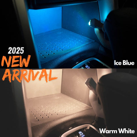 LED Ambient Light Central Console Box Light Footwell Glove Box Bulb Original Reserved Hole with Dedicated Wiring Harness for Toyota Cross Corolla Auris Subaru (4 pcs with 2.0 cable)