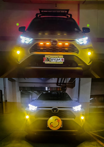 TF1 2x LED Fog Light Bulbs 3000K Amber 6000K White 30W Plug and Play Compatible with 2020~ Corolla Cross, Corolla, CHR, SIENTA, RAV4, HILUX HYUGA (Pack of 2)