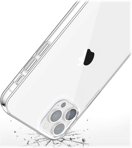 iPhone 14 Pro Max 6.7-inch Protection Kit Bundle - Hybrid-Flex Hard Shell Case with Tempered Glass Screen and Camera Protector - Clear