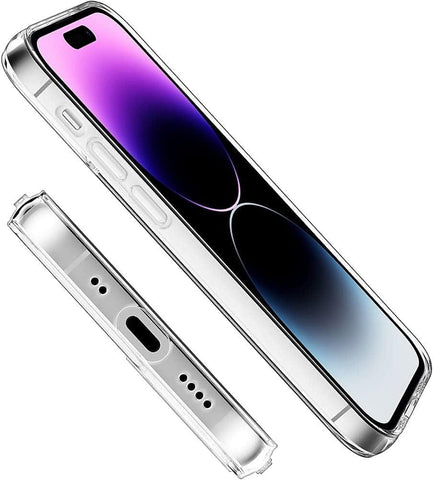 iPhone 14 Pro Max 6.7-inch Protection Kit Bundle - Hybrid-Flex Hard Shell Case with Tempered Glass Screen and Camera Protector - Clear