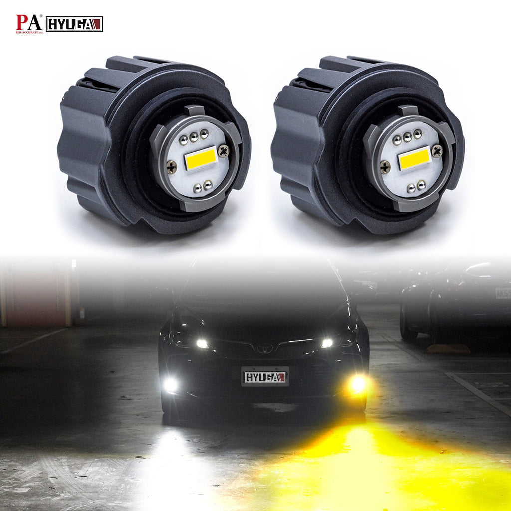 TF1 2x LED Fog Light Bulbs 3000K Amber 6000K White 30W Plug and Play Compatible with 2020~ Corolla Cross, Corolla, CHR, SIENTA, RAV4, HILUX HYUGA (Pack of 2) - 88PRINTERS.COM