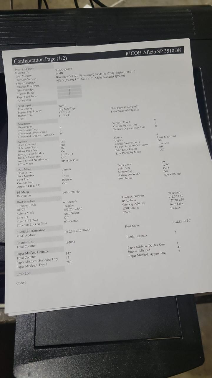 Ricoh Aficio SP 3510DN Workgroup Laser Printer - Refurbished - 88PRINTERS.COM