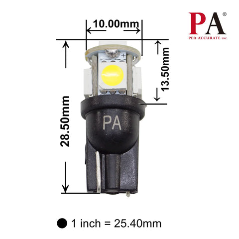 Auto T10 194 168 5SMD 5050 LED Light Bulb 24V Current Fixed for Interior Map Dome Instrument Panel Trunk Backup License Plate Lamp