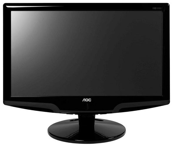 MONITOR SCHERMO PC LCD 19” HD 16/9 WIDE AOC DVI VGA CON CASSE SPEAKER DVR